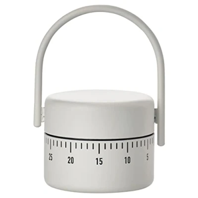 Immagine di ZONE DENMARK, Timer meccanico da cucina singolo, in metallo, design moderno, grigio caldo, 1 pezzo