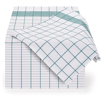 Immagine di Blumtal Set Strofinacci Cucina Cotone Canovacci 100% Stracci Elevata Assorbenza Certificati Oeko Tex Asciugamani 50x70cm (Verde, 20 Pezzi)