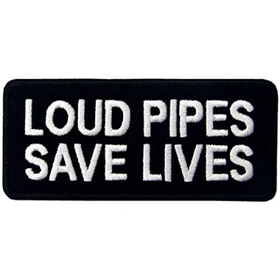 Immagine di Loud Pipes salva vite Termoadesiva Cucibile Ricamata Toppa