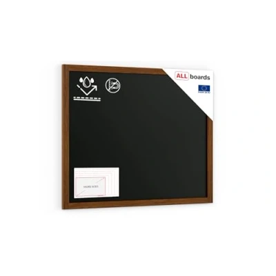 Immagine di ALLboards lavagna Nera da Gesso RESISTENTE ALL’ACQUA con Cornice in Legno 100x80cm, Scrivibile Gessetti e Pennarelli a Gesso, Per Bar, Ristoranti, menu, parete