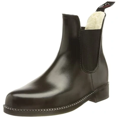 Immagine di HKM Jodhpurgummistiefel Soft/Weit mit Teddyfutter, Pantaloni Unisex Adulto, 9100 Schwarz, 32 EU