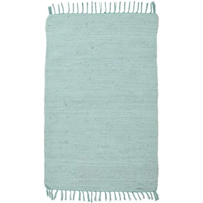 Immagine di THEKO Tappeto Dhurry in 100% cotone a tessitura piatta Happy Cotton Tessuto mano Colore: menta 90x160 cm