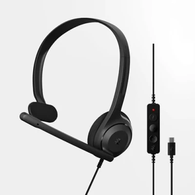 Immagine di EPOS Mono Auricolare C1 USB C Design Singolo Lato, Microfono con Cancellazione Rumore, Leggero, Chrome Certificato