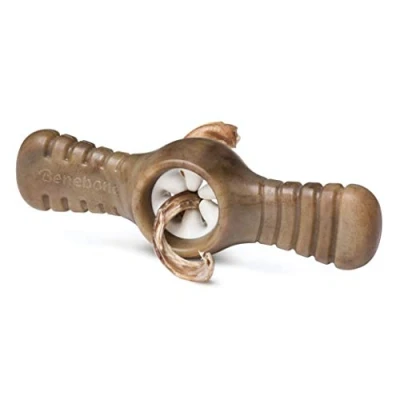 Immagine di Benebone durevole interattivo giocattolo da masticare per cani Pawplexer masticatori aggressivi, vera pancetta, medio