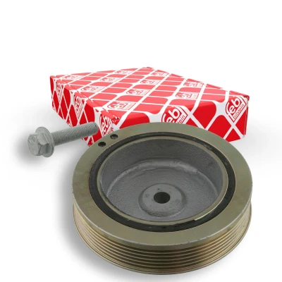 Immagine di febi BILSTEIN 33708 Puleggia albero Motore 6PK 132 5 con bullone/vite, per motore/a gomito Plus RENAULT: Kangoo I Express, CLIO 2 Kasten