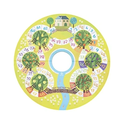 Immagine di Stokke MuTable Tavola da Gioco, Frutta &amp; Verdura Versione 2023 Gioco Tavolo su Due Lati Include 1 Dado, 4 pedine e 140 Carte quadrate per Bambini 3 a 8 Anni