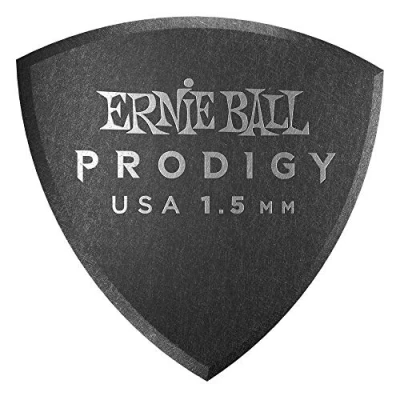 Immagine di Ernie Ball, Prodigy Large Shield, Plettri da 1,5 mm, colore nero, confezione 6