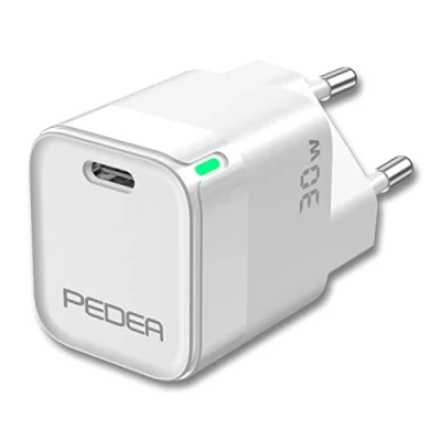 Immagine di Pedea Mini Dual Caricatore rapido 30 W PD GaN tipo C, bianco