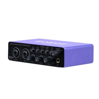 Immagine di BOMGE interfaccia audio USB SOLO con alimentazione phantom XLR/48V, 32bit/192kHz ad alta fedeltà, per mixer da studio chitarristi, cantanti, podcaster, produttori, Plug and Play