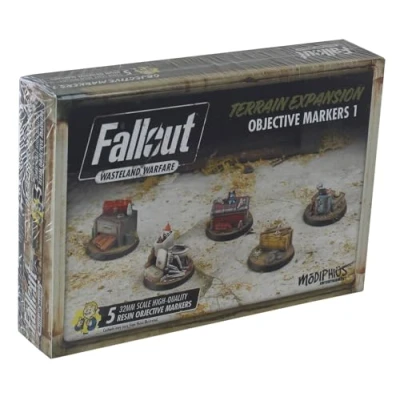 Immagine di Modiphius Entertainment Fallout Wasteland Warfare Terrain Expansion: Objective Markers 1 Miniatures Unpainted