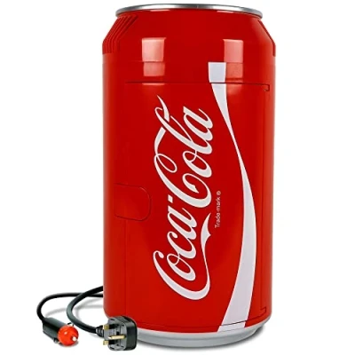 Immagine di Coca Cola Mini Frigorifero da Camera Letto, 5,4 l, 8 lattine, Portatile per Bevande, Cibo cosmetico, Bellezza, Ufficio, dormitorio Auto, Viaggio RV&#039;s Camping, Rosso