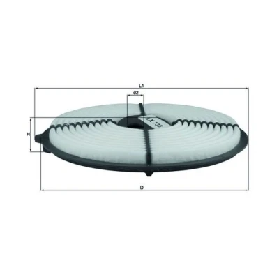Immagine di MAHLE ORIGINAL LX 733 filtro aria 40,0 256,0 263,5 Cartuccia