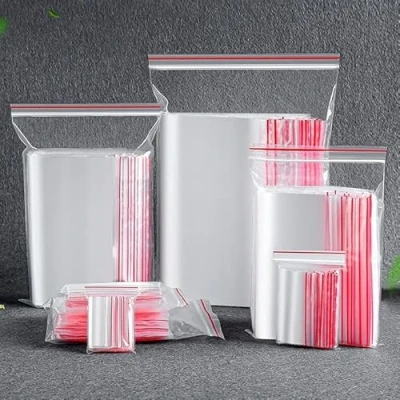 Immagine di Flyoo 15x22 cm Sacchetti Plastica Richiudibili, 50 PezziBustina con Chiusura a Zip Riutilizzabile, Lspessimento E Resistente, per Cibi Secchi, Dolci, Regalo
