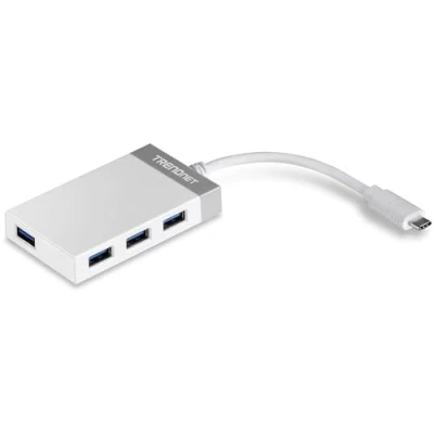 Immagine di TrendNet TUC H4E 4 Porte Hub combinato USB Grigio