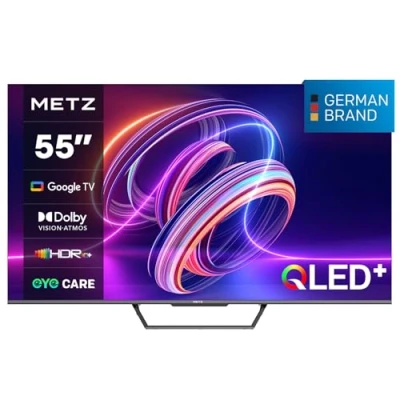 Immagine di METZ Smart TV, MQD7500Z, 55&quot; (139 cm), QLED, 4K UHD, HDR 10, Google HDMI e USB, Sottile, Moderno, Nero