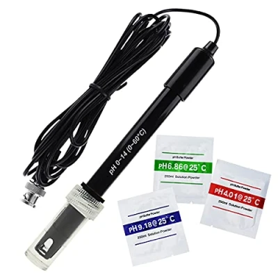 Immagine di 0 14 PH Sonda Elettrodo Connettore BNC, misuratore di dell&#039;acqua con cavo 300 cm per Meter Monitor Controller Test Sensor, kit sostituzione acquario idroponica pianta piscina spa