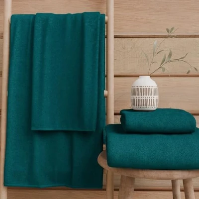 Immagine di PETTI Artigiani Italiani Asciugamani Bagno in 100% Spugna di Cotone, Set 2+2, 4 Pezzi 2 Viso e Mani, Ottanio