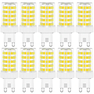 Immagine di RANBOO G9 LED 10W equivalenti a 80W, Bianco Freddo 6000K 800LM, Non Dimmerabile, AC 220 240V, Nessun Sfarfallio, Mini Ceramica Lampadina G9, 10 Pezzi