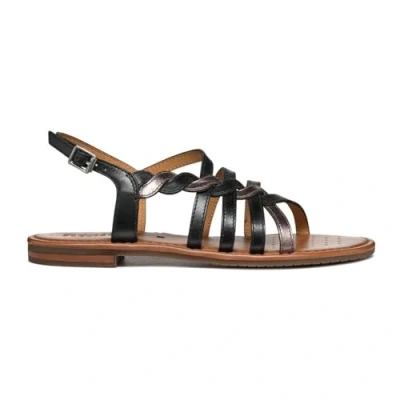 Immagine di Geox D Sozy S D, Sandali Piatti Donna, Pelle Nera, 41 EU