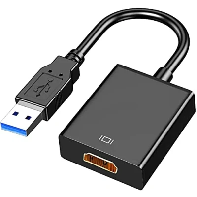 Immagine di Azuxreza Adattatore da USB a HDMI, convertitore 3.0/2.0 cavo grafico HD 1080P, per PC, laptop HDTV, compatibile con Windows XP/7/8/8.1/10(NOT Vista, Linux, Chrome, Mac os)