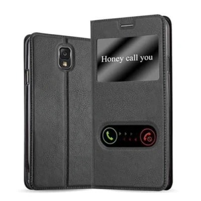 Immagine di Cadorabo Custodia Libro per Samsung Galaxy NOTE 3 in NERO COMETA con Funzione Stand e Chiusura Magnetica Portafoglio Cover Case Wallet Book Etui Protezione