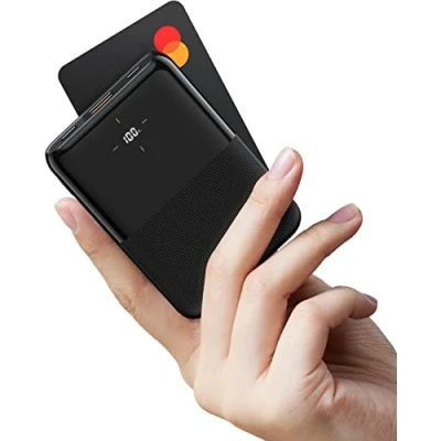 Immagine di Charmast Power Bank 10000mAh, Leggero e Sottile Caricatore Portatile PD 20W Ricarica Rapida USB C Powerbank,Mini Batteria Esterna LED Display Compatibile con iPhone Samsung Xiaomi Huawei (Nero)