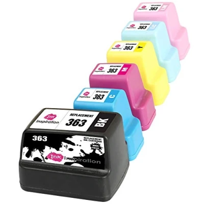 Immagine di Ink Inspiration® Sostituzione per HP 363 Cartucce d&#039;inchiostro Kit 6, Compatibile con Photosmart C7280 C8180 C5180 C6180 C6280 C7180 3310 3210 3110 8250 D6160 D7160 D7260 D7460