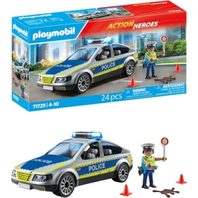 Immagine di PLAYMOBIL Action Heroes Auto della Polizia Macchina giocattolo Giocattoli per bambini dai 4 anni in su 71729