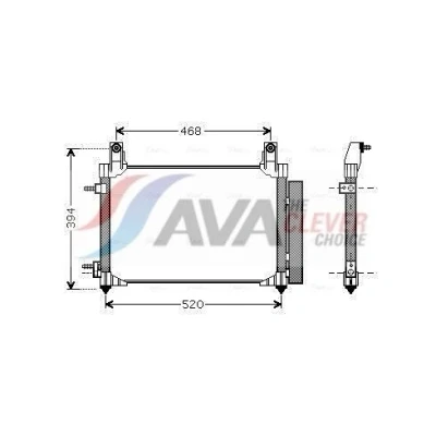 Immagine di PRASCO DW5081D Condensatore con essiccatore 11,7 Alluminio 520 CHEVROLET: Matiz, Spark