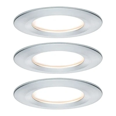 Immagine di Paulmann Lampada a LED da incasso per bagno Kit 3 18 W Alluminio (spazzolato)