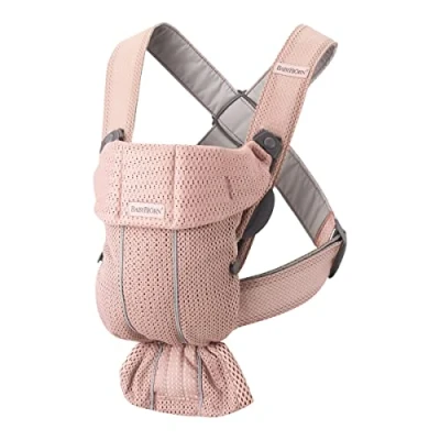 Immagine di BabyBjörn Marsupio Mini Mesh 3D, Rosa polvere