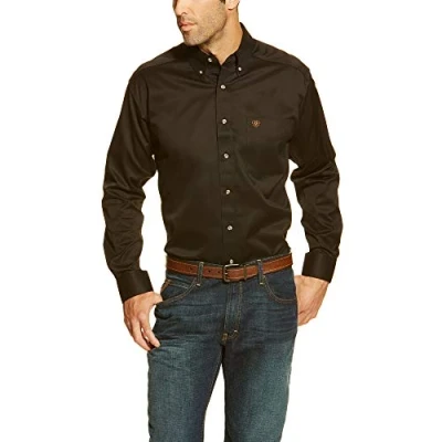 Immagine di ARIAT Camicia da uomo in twill tinta unita Nero XX Large Alto