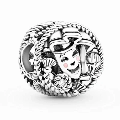 Immagine di PANDOCCI 2021Spring Comedy &amp; Tragedy Drama Masks Bead argento 925 DIY adatto per braccialetti Pandora originali gioielli moda
