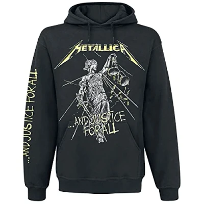 Immagine di Metallica ...And Justice for all Uomo Felpa con Cappuccio Nero 3XL 80% Cotone, 20% Poliestere Regular