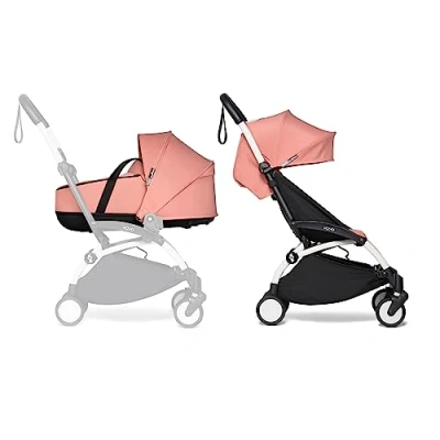 Immagine di Passeggino Completo BABYZEN YOYO2 Include YOYO Navicella (Ginger), Telaio (Bianco) &amp; Rivestimento colorato 6+ (Ginger) Per Bambini fino a 22 kg