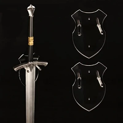 Immagine di Supporto da parete per spada parete, gancio pugnale ascia keyblade senza spada, display verticale (2 set trasparenti)