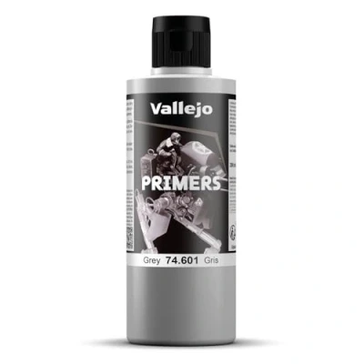 Immagine di Vallejo Colore per modellini, primer poliuretano, 200 ml, grigio
