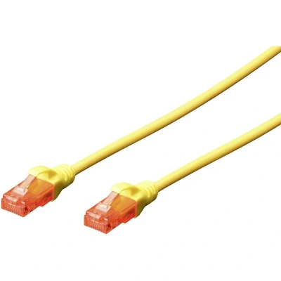 Immagine di Digitus DK 1612 010/Y RJ45 cavo di rete, patch CAT 6 U/UTP 1.00 m Giallo coppie intrecciate 1 pz.