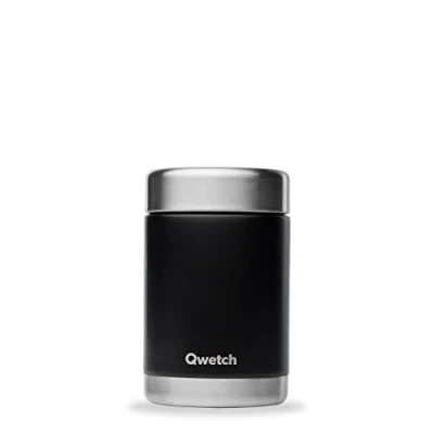 Immagine di Qwetch Lunchbox isotermico in acciaio inox Originals Nero 340ml 5h caldo e 7h freddo impermeabile senza BPA per viaggi, ufficio, picnic