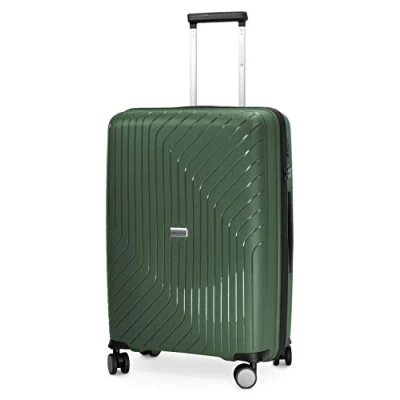 Immagine di Hauptstadtkoffer TXL Trolley da viaggio in 3 misure, polipropilene rigido robusto e leggero, verde scuro, Koffer 66cm, valigetta
