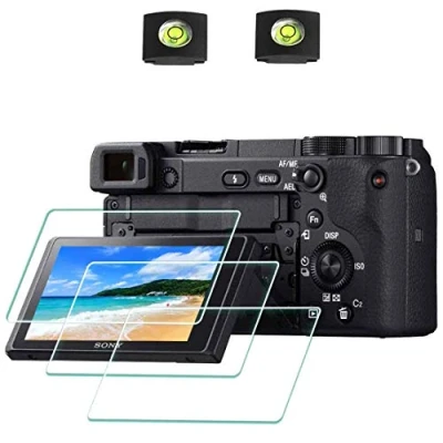 Immagine di ULBTER Pellicola per Sony Alpha a6600 a6400 a6300 a6100 a6000 a5000 e Hot Shoe, vetro temperato protettiva schermo Durezza 9H antigraffio anti impronte [3 pezzi]