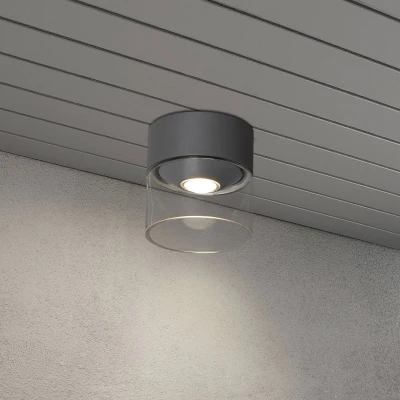 Immagine di Konstsmide 7883 370 Varese Lampada LED a soffitto per esterni (monocolore) 6 W ERP: G (A G) Antracite, Antracite (opaco)