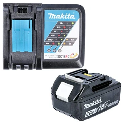 Immagine di Makita, kit di potenza da 18 V, comprendente una batteria BL1850B 5,0 Ah e un caricatore DC18RC