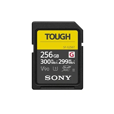 Immagine di Sony Memoria SD HC 256 GB, Serie G Tough ; x18 resistente, UHS II U3 R300MB/s W299MB/s, Video speed class : V90