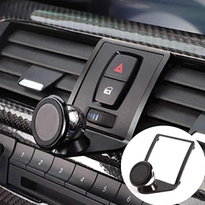 Immagine di YIWANG Supporto per cellulare, con bordo, in lega di alluminio, accessori auto, 3 colori (nero)