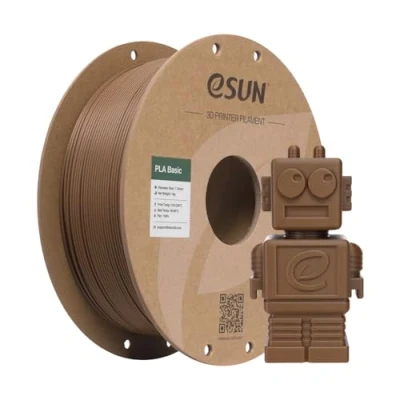Immagine di eSUN Filamento PLA 1,75 mm, di Basic per stampanti 3D Precisione dimensionale +/ 0,05 bobina da 1 kg (2,2 libbre) veloce 3D, Marrone