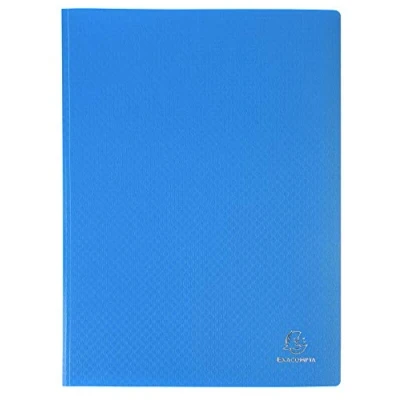 Immagine di Exacompta 8832E Portalistini Opak in polipropilene opaco con buste interne lisce ad alta trasparenza, 30 e 60 facciate. Formato A4 Colore della copertina Blu chiaro