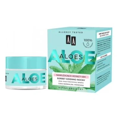 Immagine di Oceanic, Lozione corpo, Aa Estratto di Aloe Vera al 100% Idro Sorbetto Idratante e Lenitivo Giorno Notte 48H 50Ml (Lozione 50 ml)