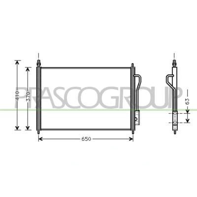 Immagine di PRASCO FD420C001 Condensatore 11 Alluminio 620 FORD: Focus Mk1 Station Wagon, Hatchback, Sedan