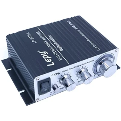 Immagine di Fasizi amplificatore digitale Hi Fi stereo classe D LP 2020A con alimentatore 5A per motore auto nero